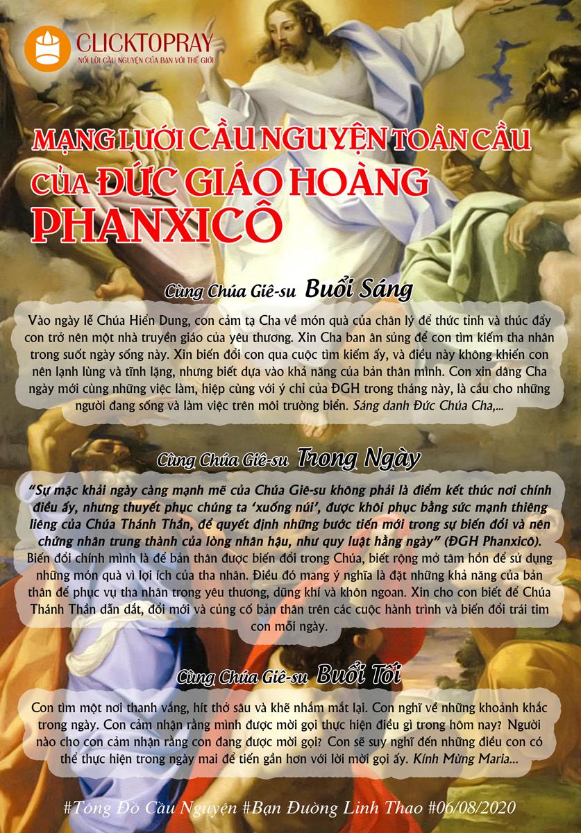 Tông đồ Cầu nguyện ngày 06/8