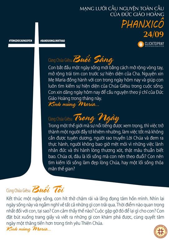 Tông đồ Cầu nguyện ngày 2/9