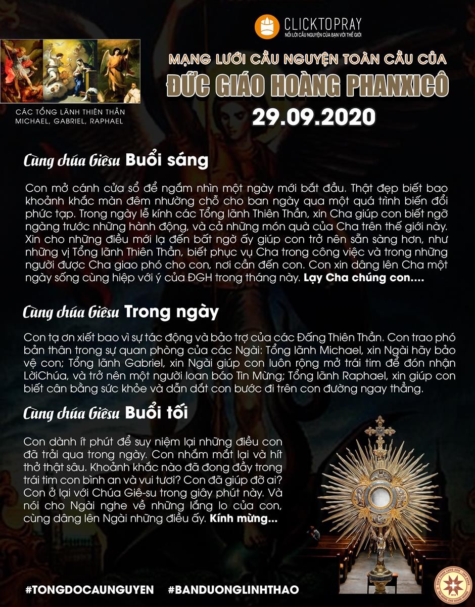 Tông đồ Cầu nguyện ngày 29/9