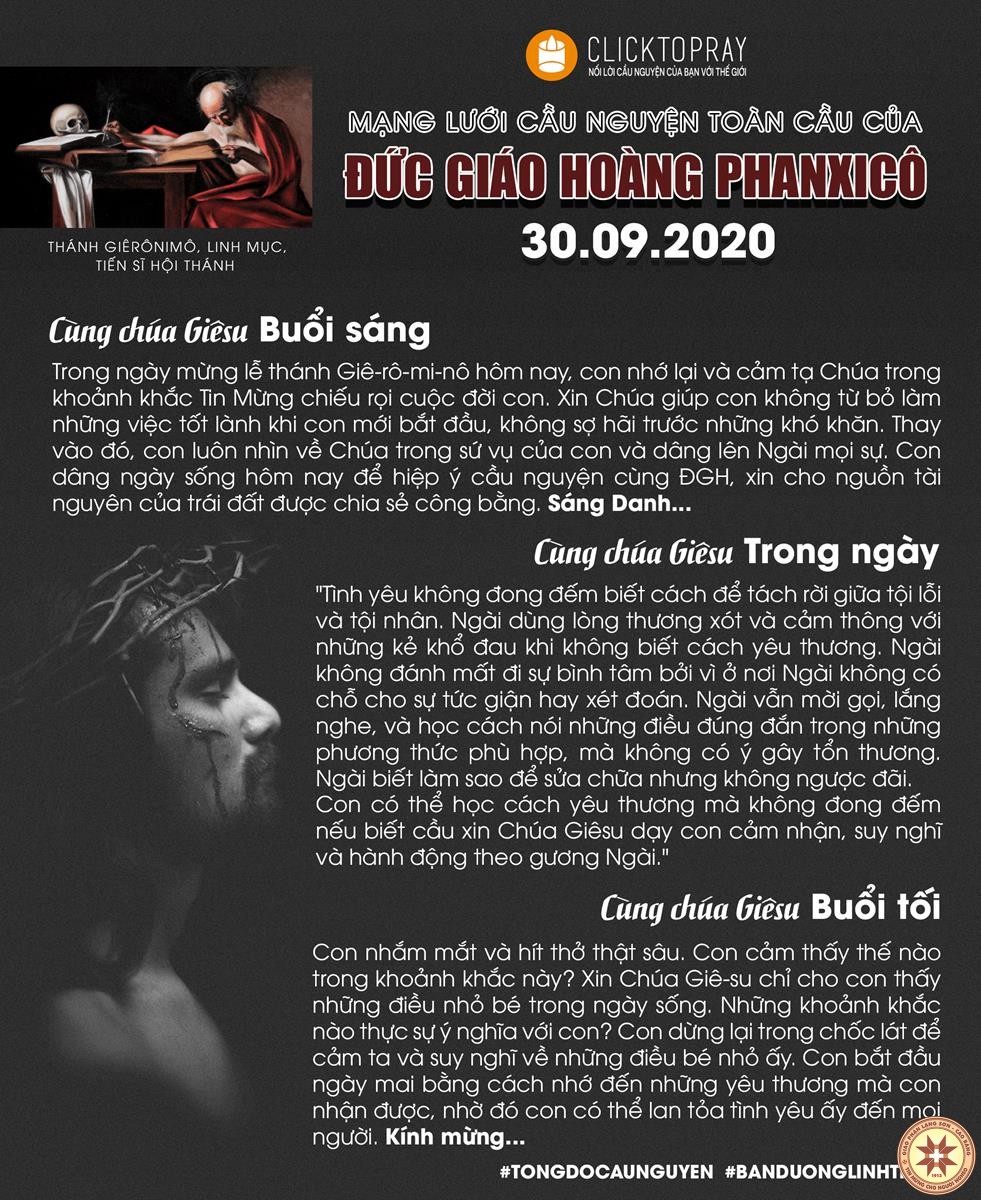 Tông đồ Cầu nguyện ngày 30/9
