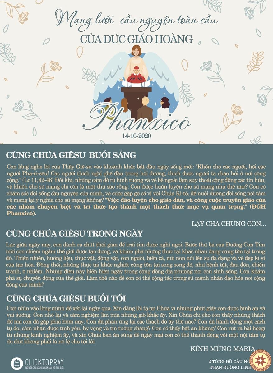 Tông đồ Cầu nguyện ngày 14/10