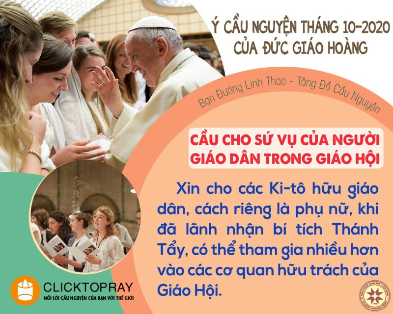 Ý cầu nguyện tháng 10 năm 2020 của Đức Thánh Cha Phanxiô