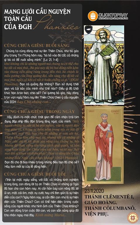 Tông đồ Cầu nguyện ngày 23/11