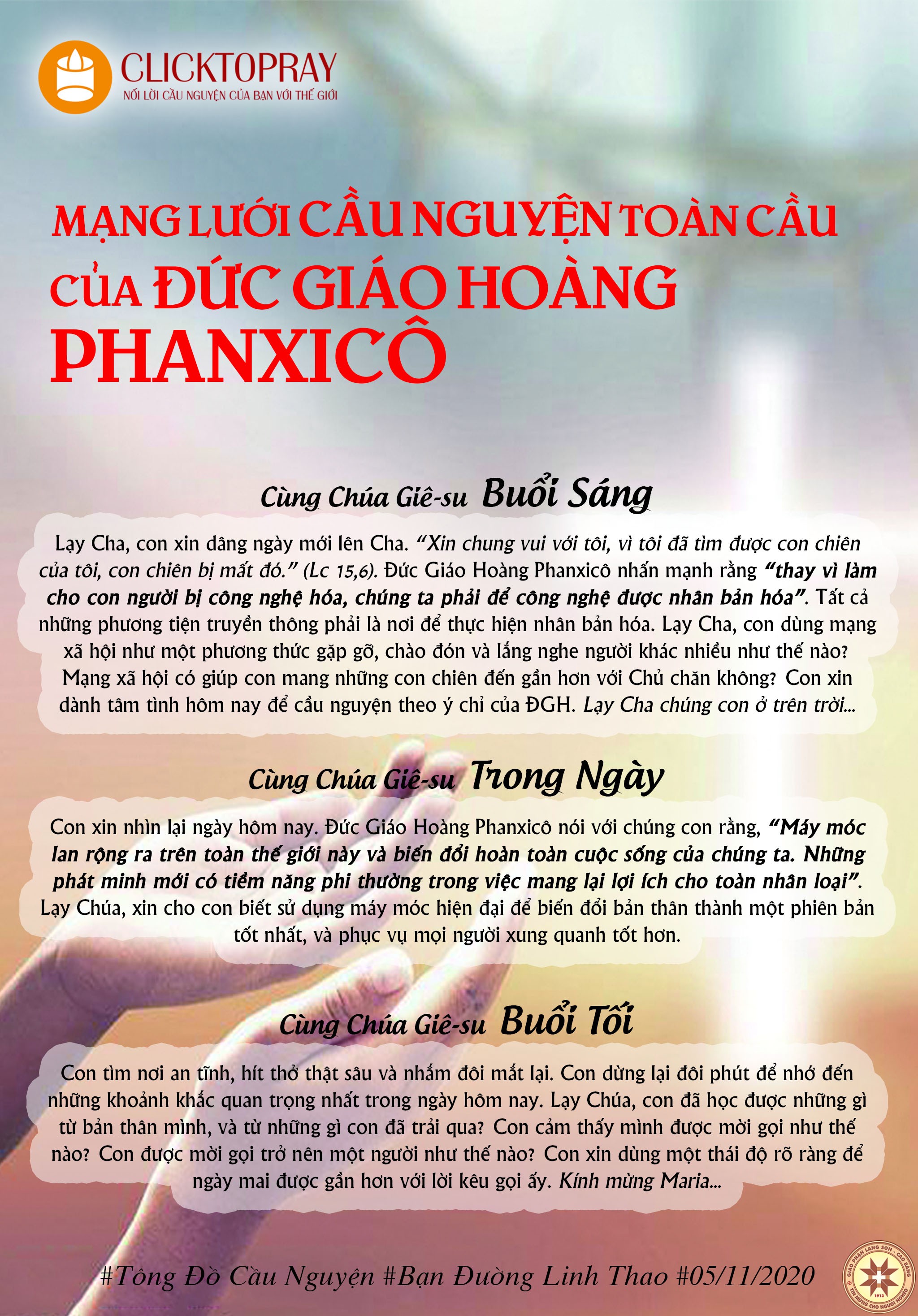 Tông đồ cầu nguyện 05/11